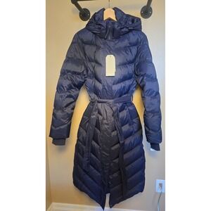 Unisync NWT blue king puffer down and feather jacket Women's size small